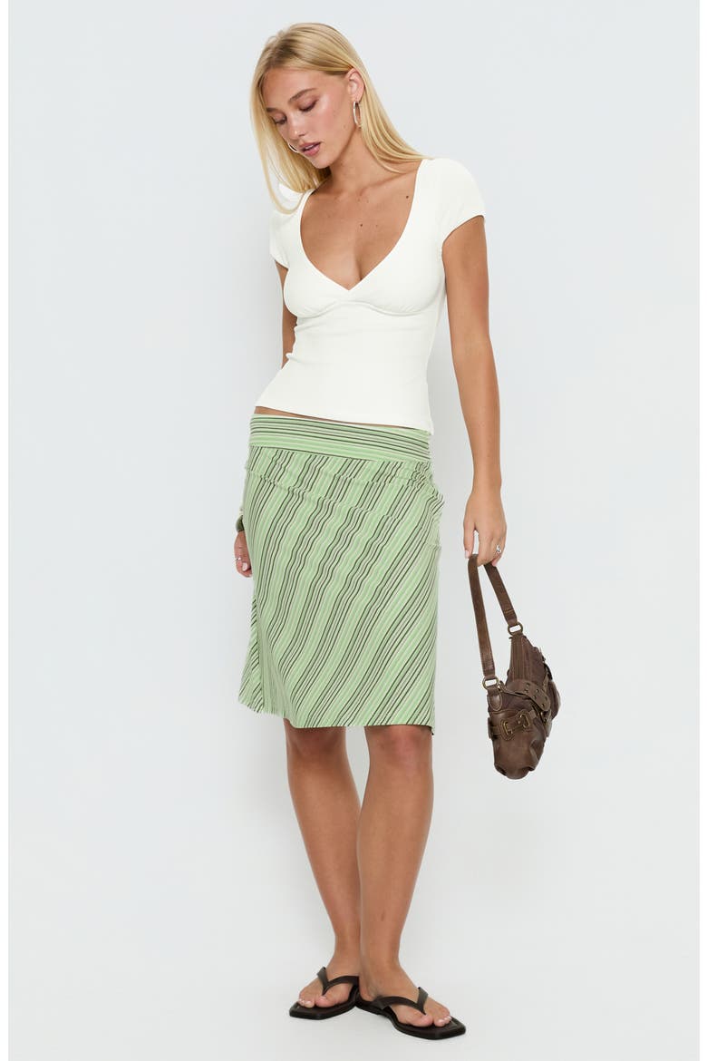 Lemon Twist Midi Skirt, Alternate, color, GREEN STRIPE