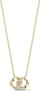 Dana Rebecca Designs Cuban Chain Baguette Diamond Pendant Necklace