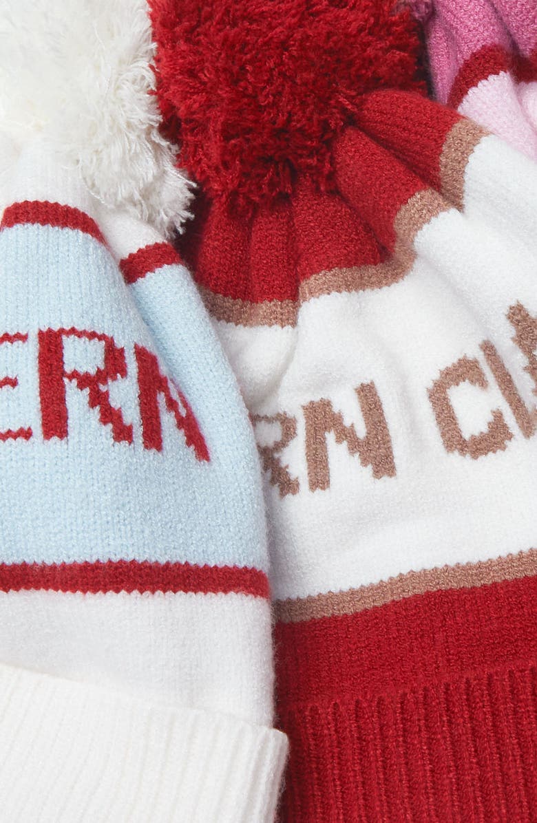 Northern Classics Knit Pom Hat, Alternate, color, Winter White And Cloud Blue