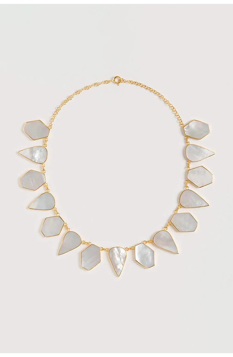 Freya Rose Warrioress Mother of Pearl Necklace, Alternate, color, White