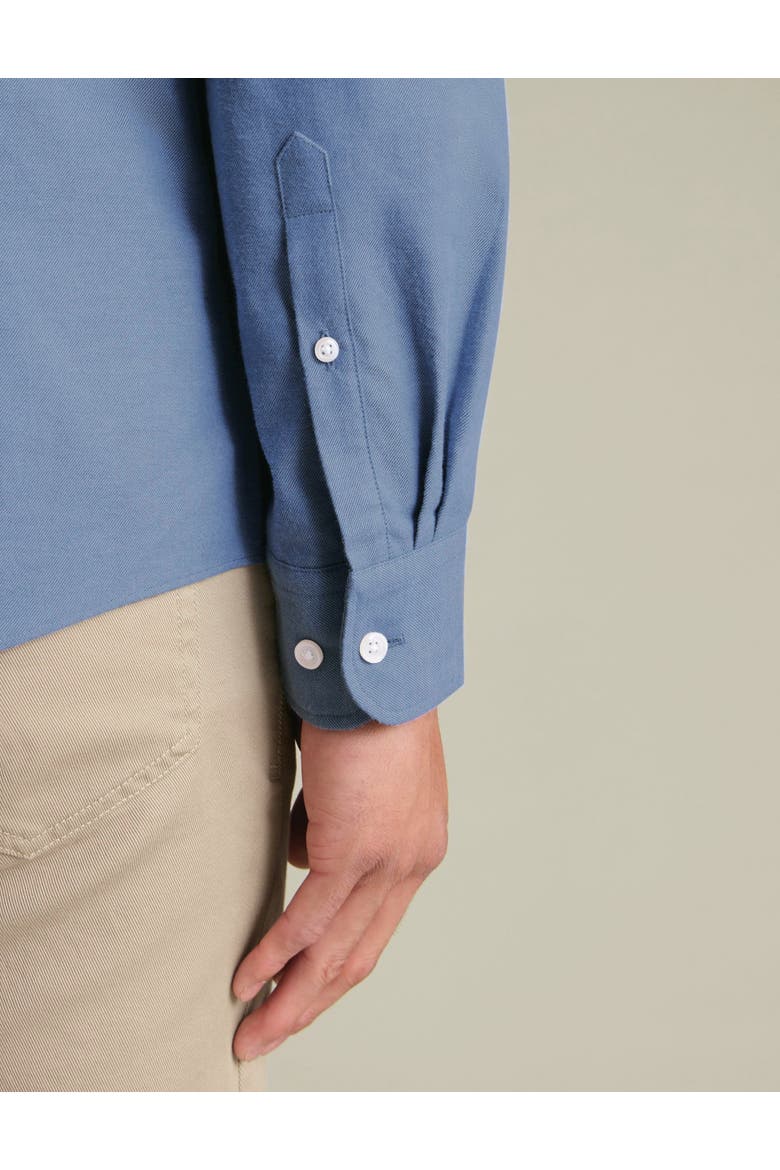 Brushed Flannel Shirt, Alternate, color, Denim Blue