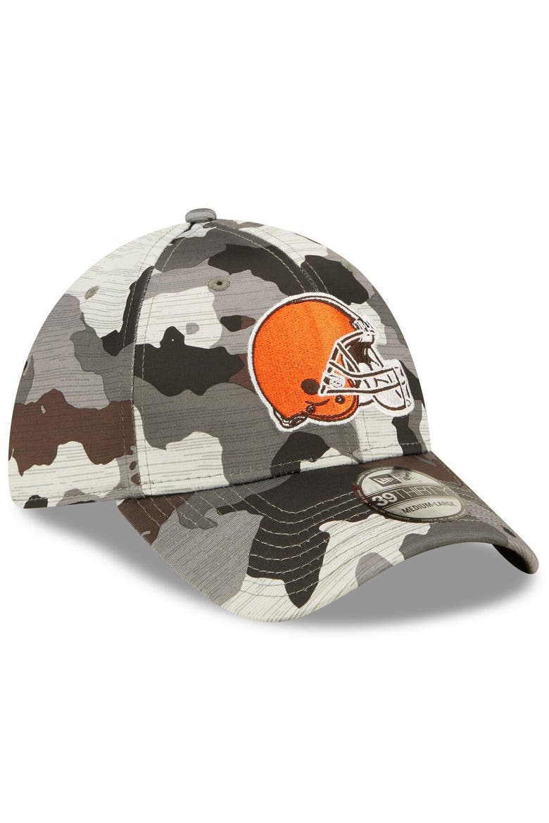 Men's New Era Camo Cleveland Browns 2022 NFL Training Camp Official 39THIRTY Flex Hat, Alternate, color, Camo