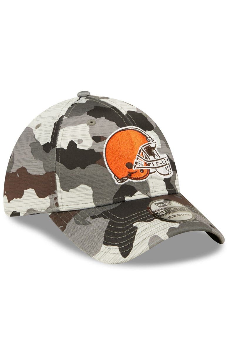 New Era Men's New Era Camo Cleveland Browns 2022 NFL Training Camp Official 39THIRTY Flex Hat, Alternate, color,