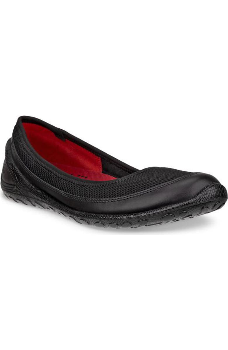 ECCO Biom Lite Skimmer Flat, Main, color, Black/ Black