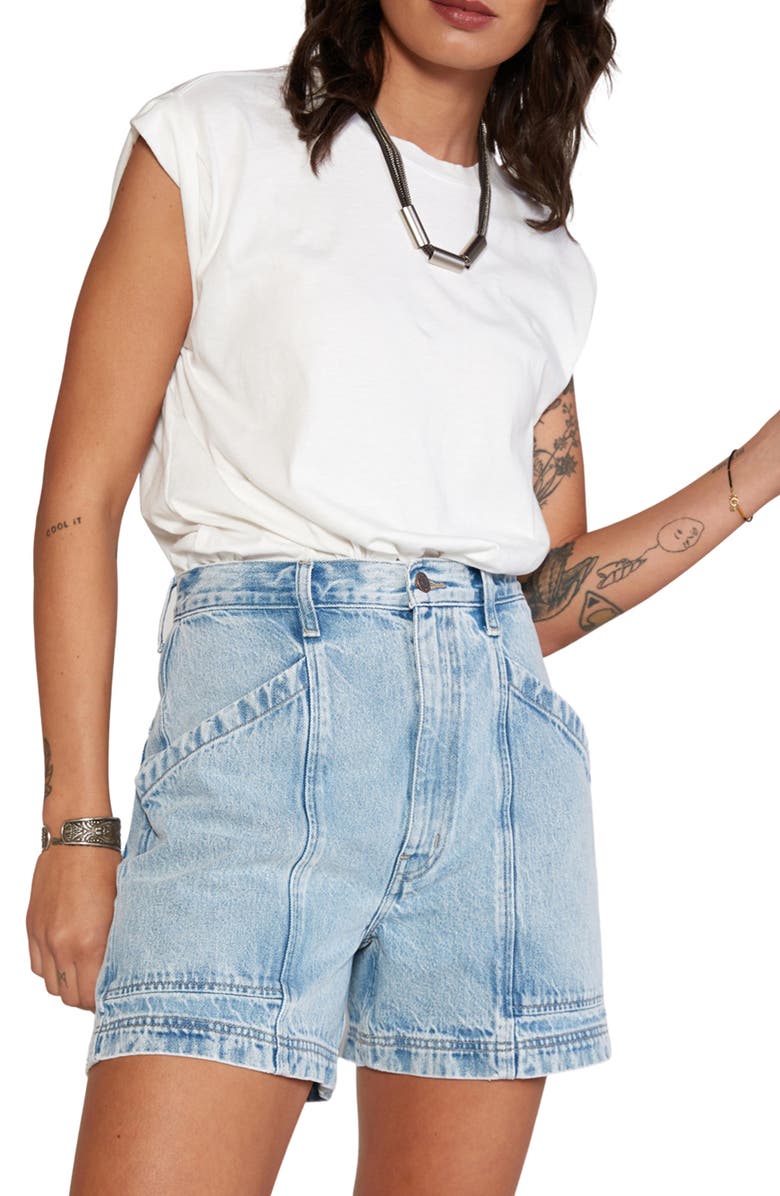 ÉTICA Elia Utility Denim Shorts, Alternate, color, 