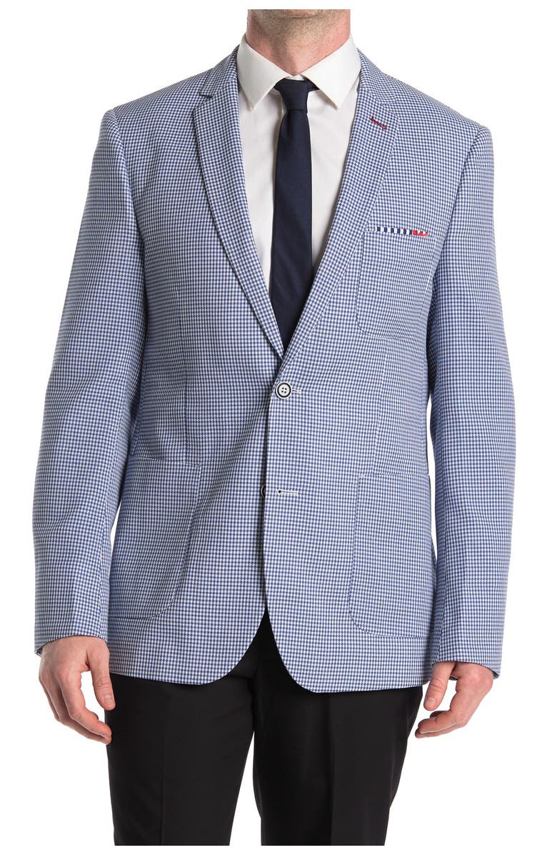 PAISLEY AND GRAY Gingham Print Slim Fit Blazer, Main, color,