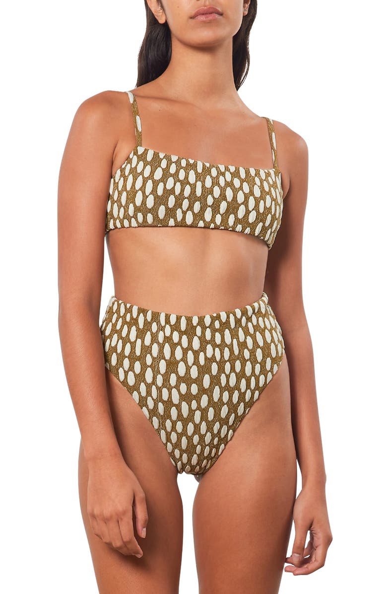 Mara Hoffman Imina High Waist Bikini Bottoms, Alternate, color, 