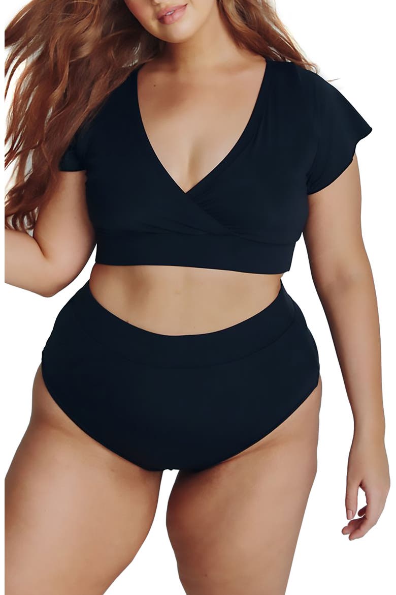 BFF Crop Bikini Top, Alternate, color, BLACK