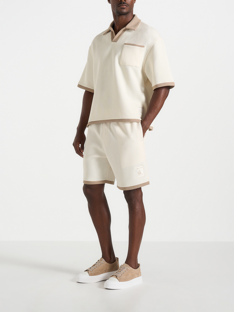 Reuben Contrast Crochet Detail Shorts