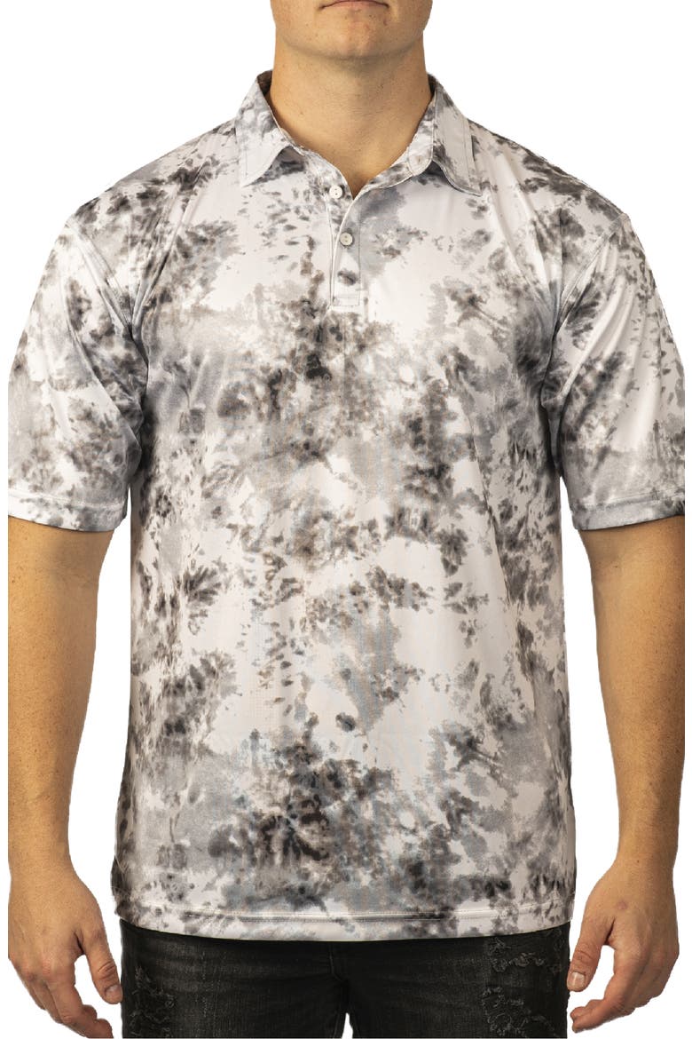 Burn Golf Polo, Main, color, WHITE TIE DYE