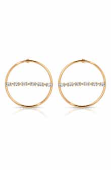 Ettika Dainty Marquise Frontal Hoop Earrings