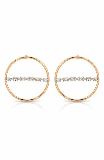 Ettika Dainty Marquise Frontal Hoop Earrings