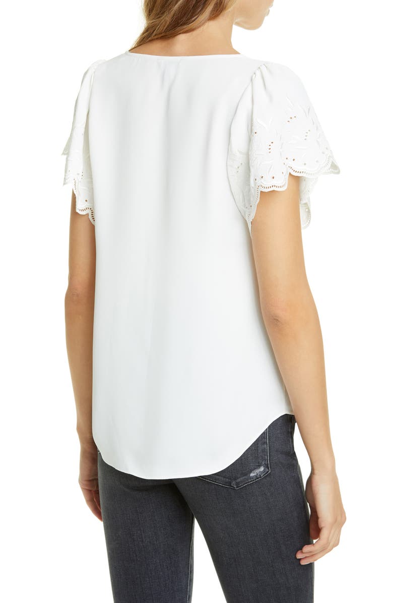 Joie Luce Lace Sleeve Top, Alternate, color,