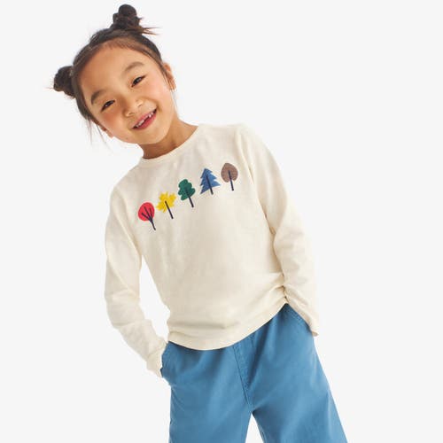 Primary Kids Long Sleeve Foliage Tee In Brown