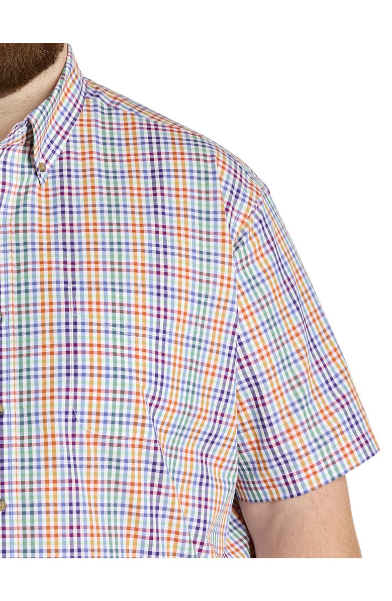 Harbor Bay by DXL Big & Tall Easy-Care Multi Check Sport Shirt, Alternate, color, Multi