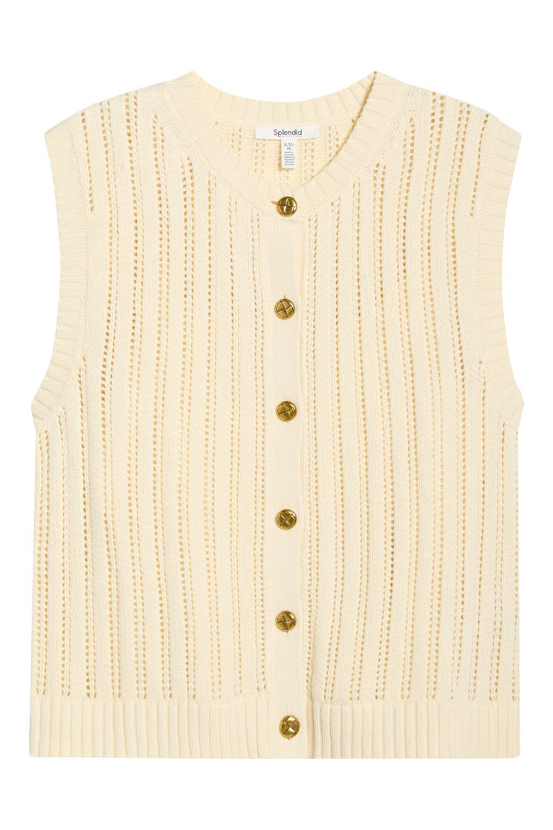 Luca Pointelle Sweater Tank, Alternate, color, ANTIQUE PEARL GREY