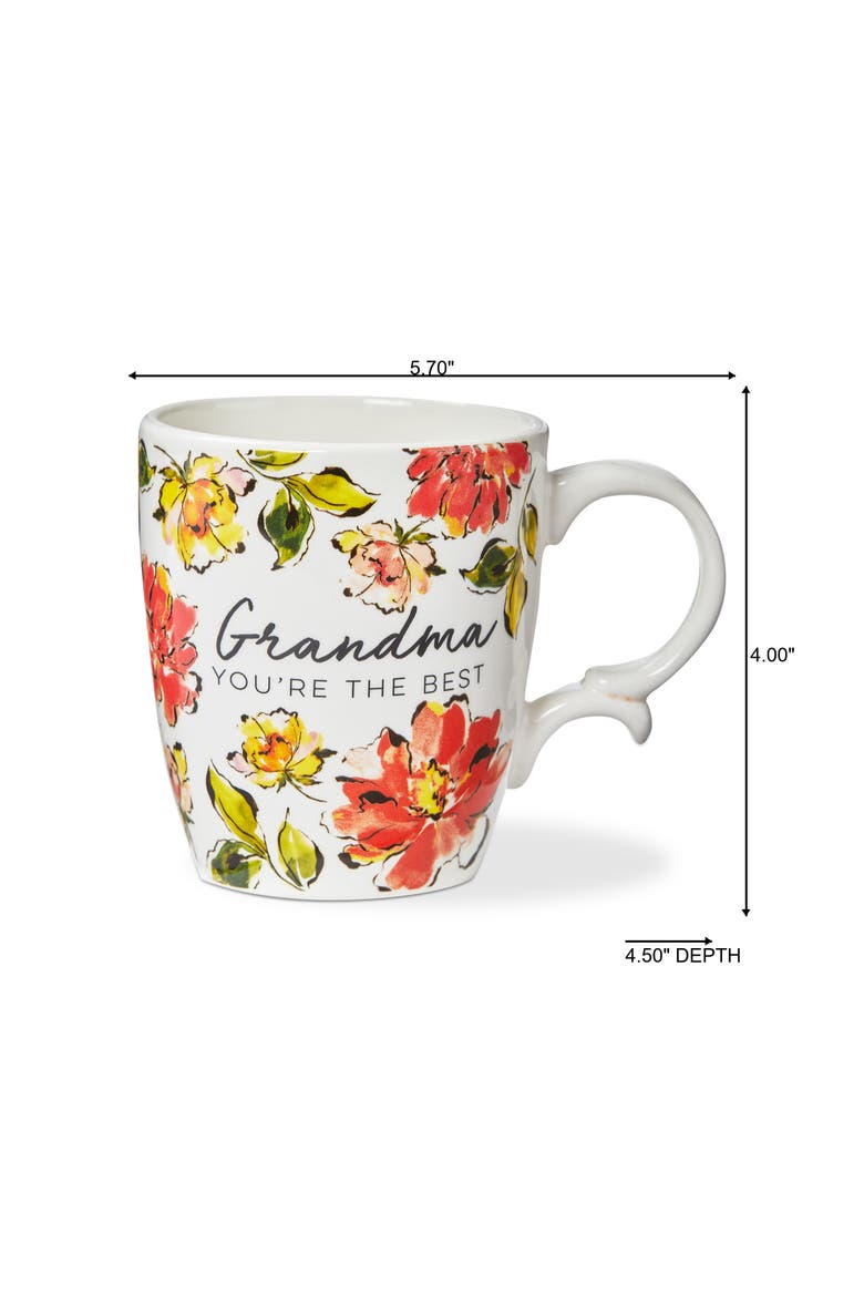 Grandma You'Re The Best Mug Multi Earthenware Spring, Alternate, color, White