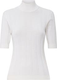 Callas Milano Jordyn Short sleeve mockneck sweater