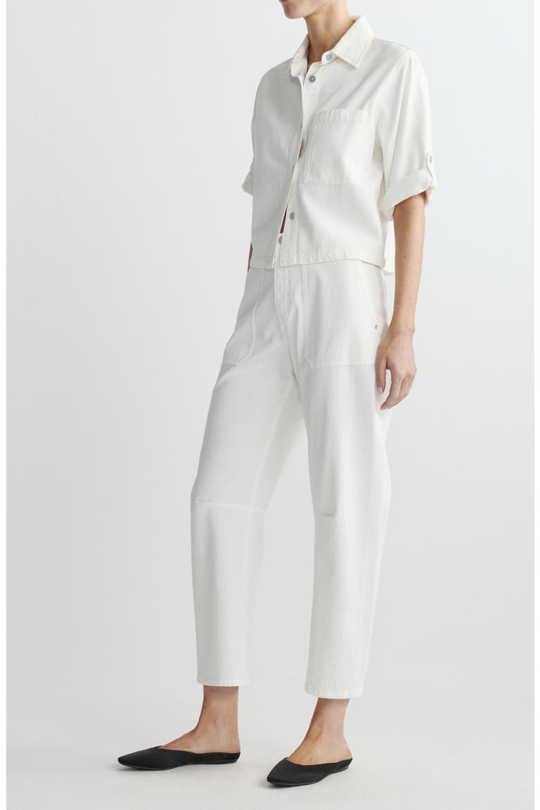 Bilie Easy High Rise Barrel Leg Pants, Alternate, color, WHITE