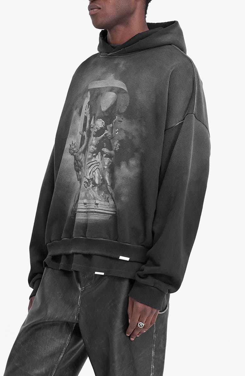 Represent Atlas Cotton Hoodie, Alternate, color, Stained Black