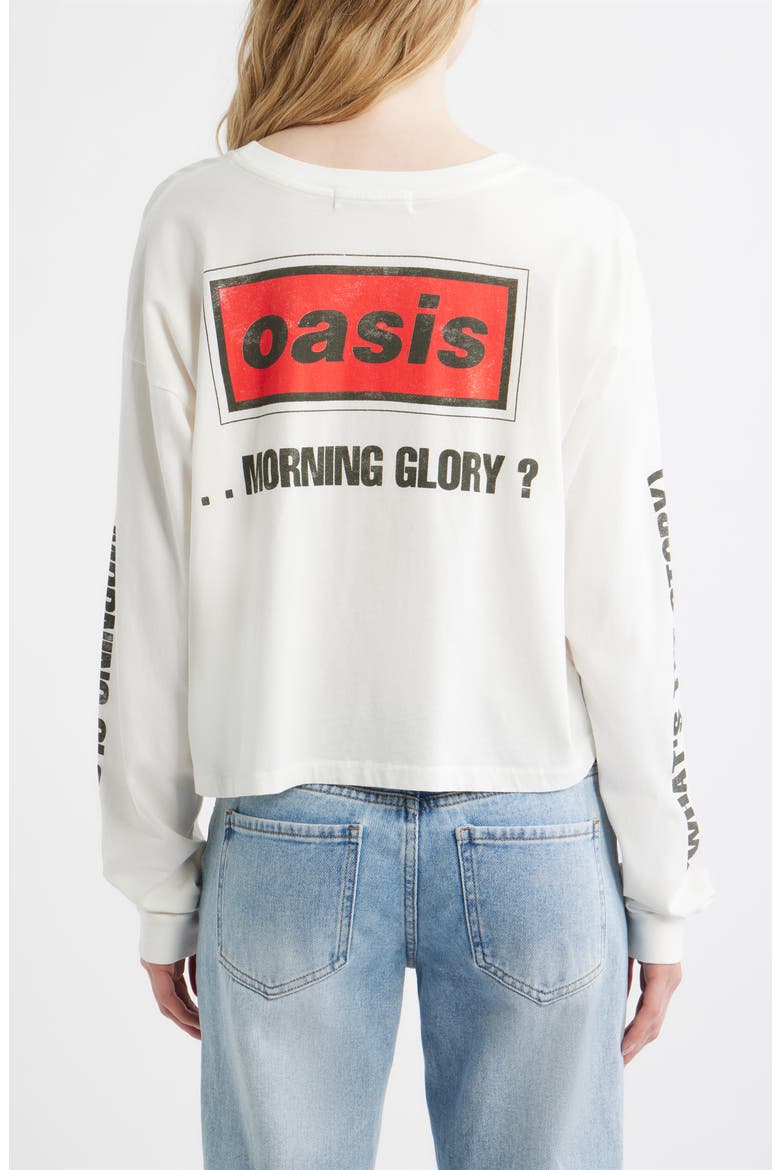 Oasis Long Sleeve Crop Graphic T-Shirt, Alternate, color, VINTAGE WHITE