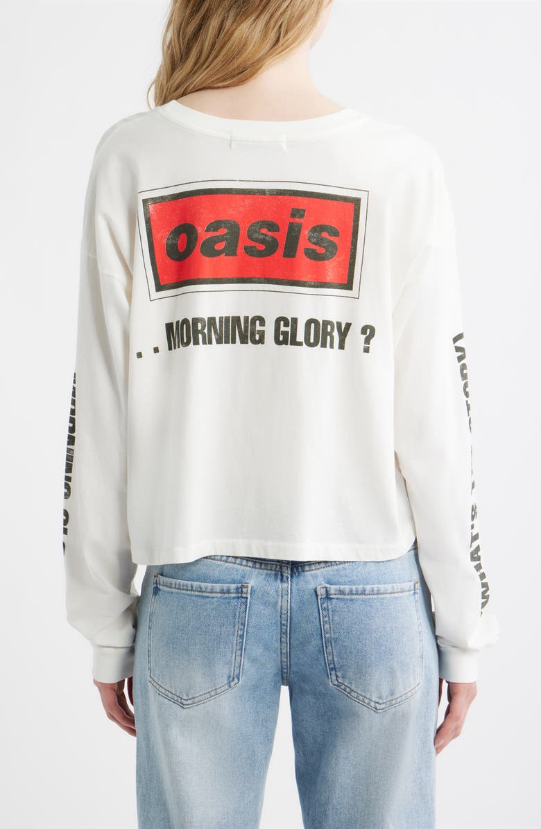 Daydreamer Oasis Long Sleeve Crop Graphic T-Shirt, Alternate, color, Vintage White