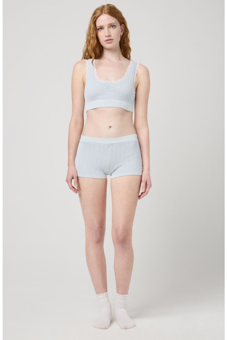 Ruched Longline Bralette, Alternate, color, DELICATE BLUE