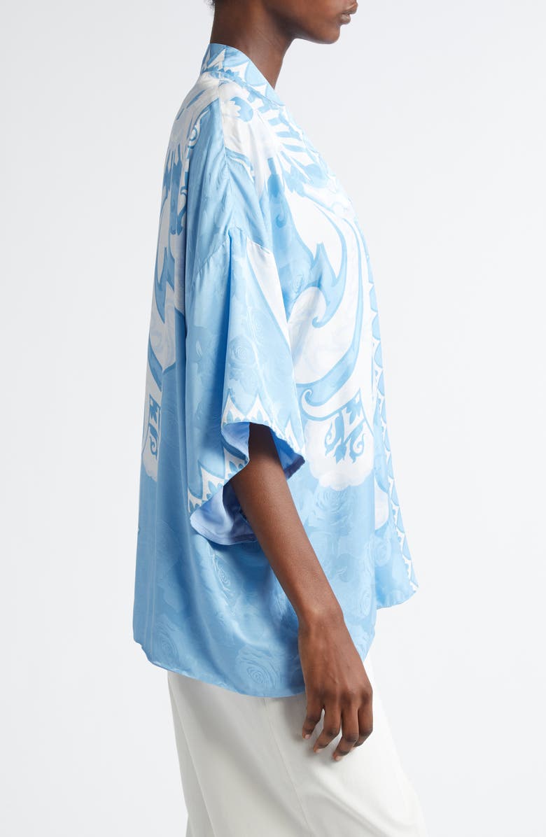 Etro Floral Paisley Print Open Front Jacket, Alternate, color, Stampa F.do Viola