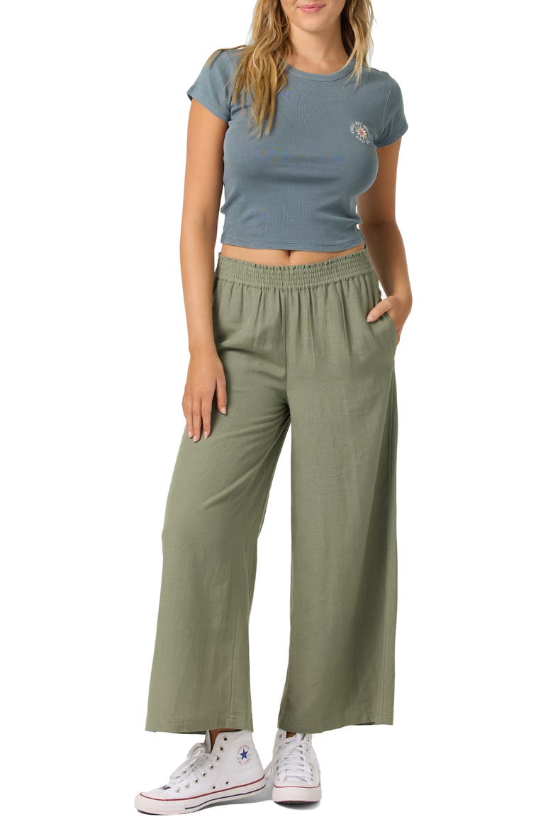 Sanders Wide Leg Pants, Alternate, color, SEA SPRAY