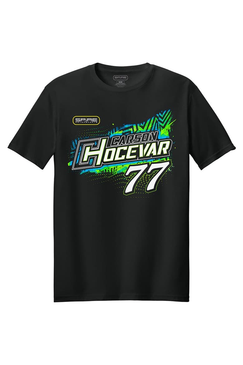 Men's Spire Motorsports  Black Carson Hocevar Lifestyle T-Shirt, Alternate, color, Black