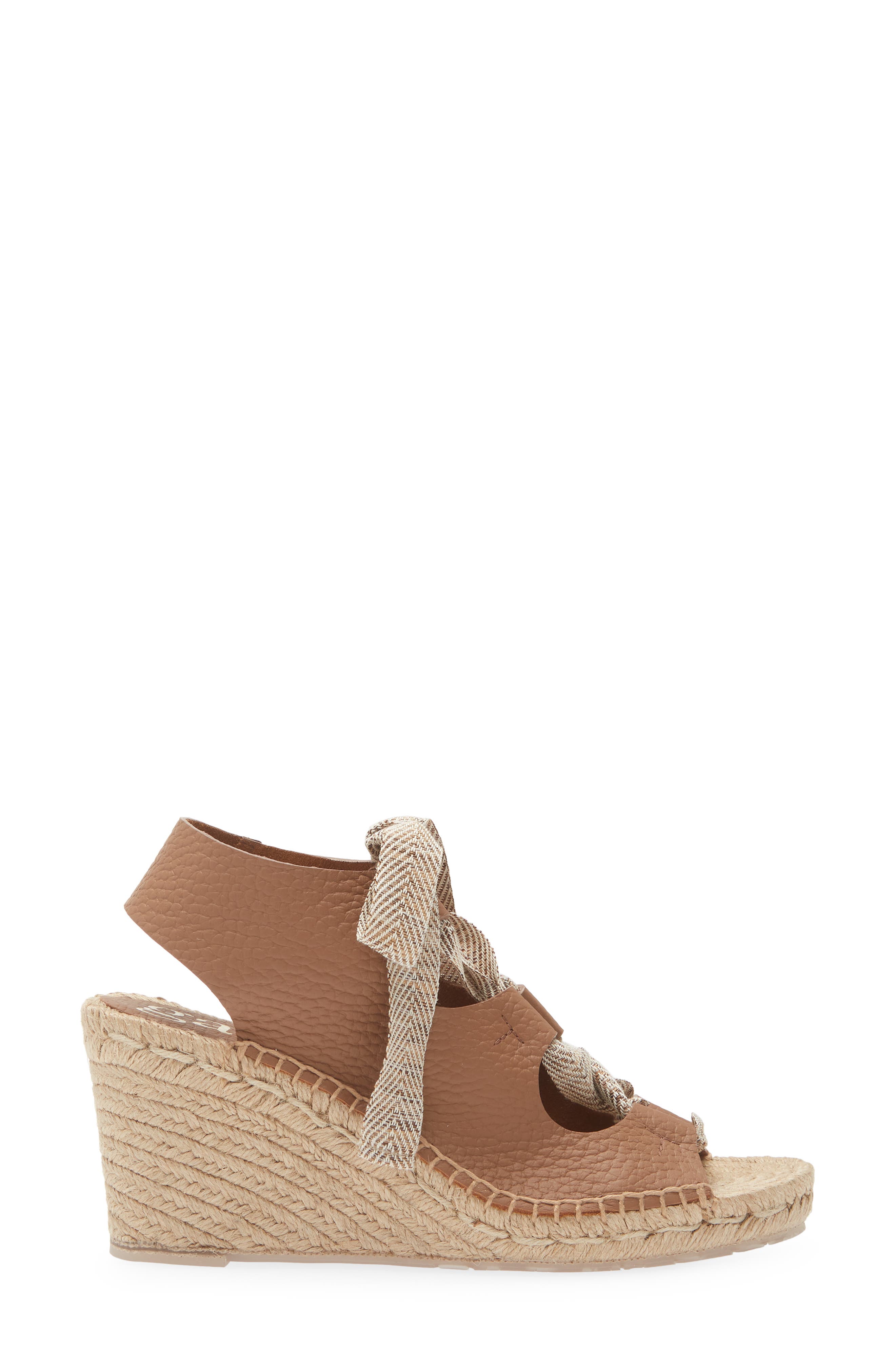 Pedro Garcia Otelia Wedge Sandal, Alternate, color, Saddle Cervo