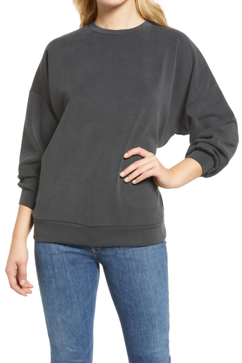 Regular Fit Sweatshirt, Main, color, K SWEATSHIRT - BLACK