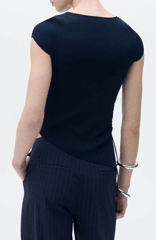 Mango Pepa Side Tie Rib Top