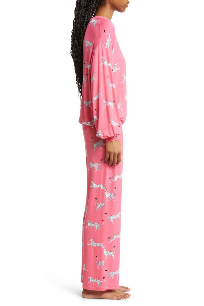 Play It Cool Pajamas, Alternate, color, PINK CHEETAHS