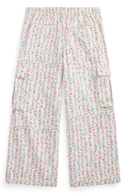 Polo Ralph Lauren Big Girls Floral Canvas Wide-leg Cargo Pants In Meadow Floral