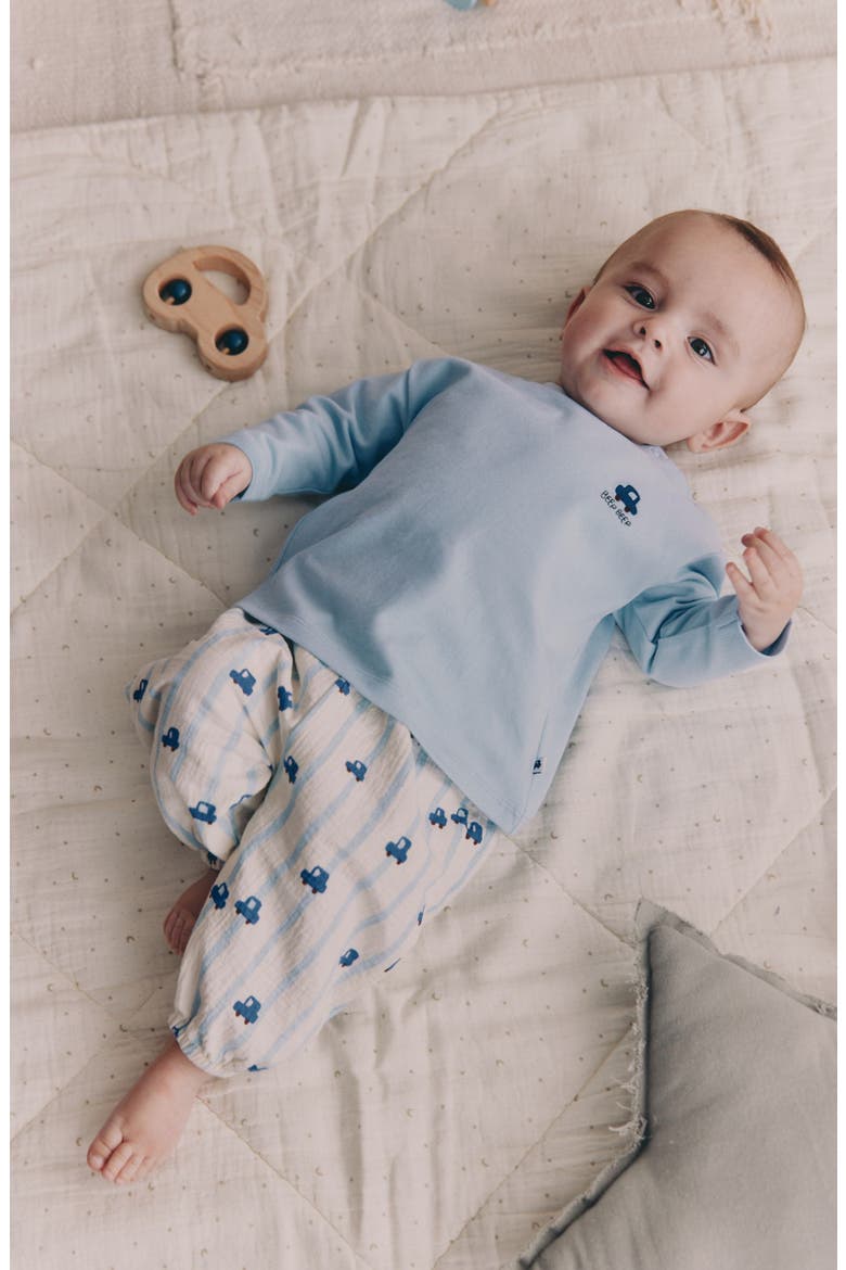 Car Long Sleeve T-Shirt & Pants Set, Alternate, color, BLUE