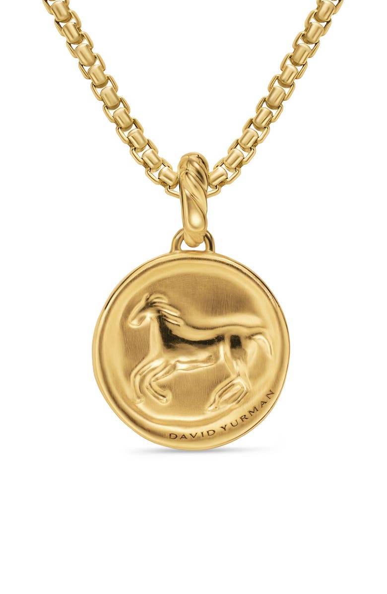 David Yurman 19mm Lunar New Year Horse Amulet Enhancer, Alternate, color, Gold