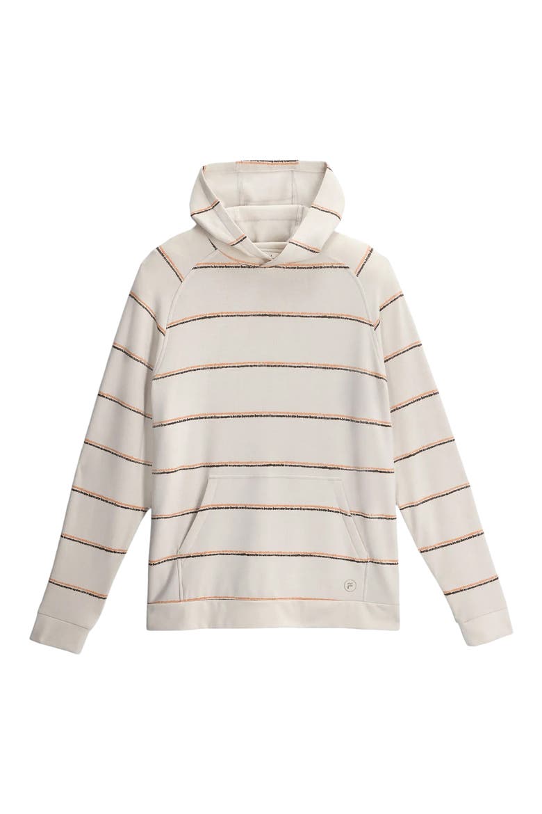 Fleece Hoodie, Alternate, color, DASH DOUBLE STRIPE BIRCH