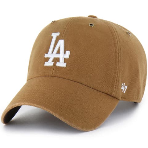 Men's Carhartt x '47  Brown Los Angeles Dodgers Clean Up Adjustable Hat