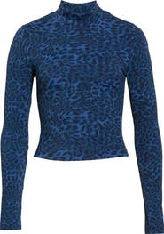 MPG Leopard Print Long Sleeve Top