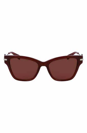 Longchamp Medallion 52mm Modified Rectangular Sunglasses