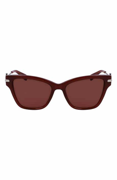 Longchamp Medallion 52mm Modified Rectangular Sunglasses
