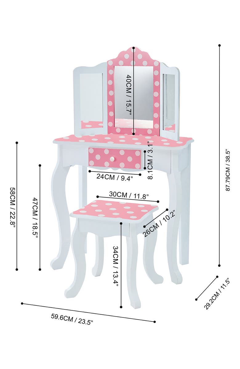 Teamson Kids Fantasy Fields Vanity Playset, Alternate, color, Assorted