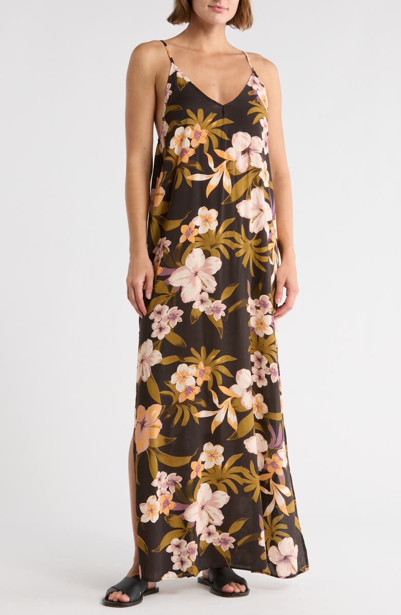 Maaji Debbie Cover-Up Dress, Main, color, Black/ Pink Multi