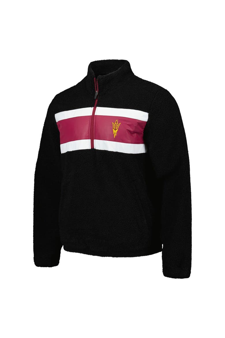 Men's G-III Sports by Carl Banks Black Arizona State Sun Devils Pinch Runner Half-Zip Top, Alternate, color, Black