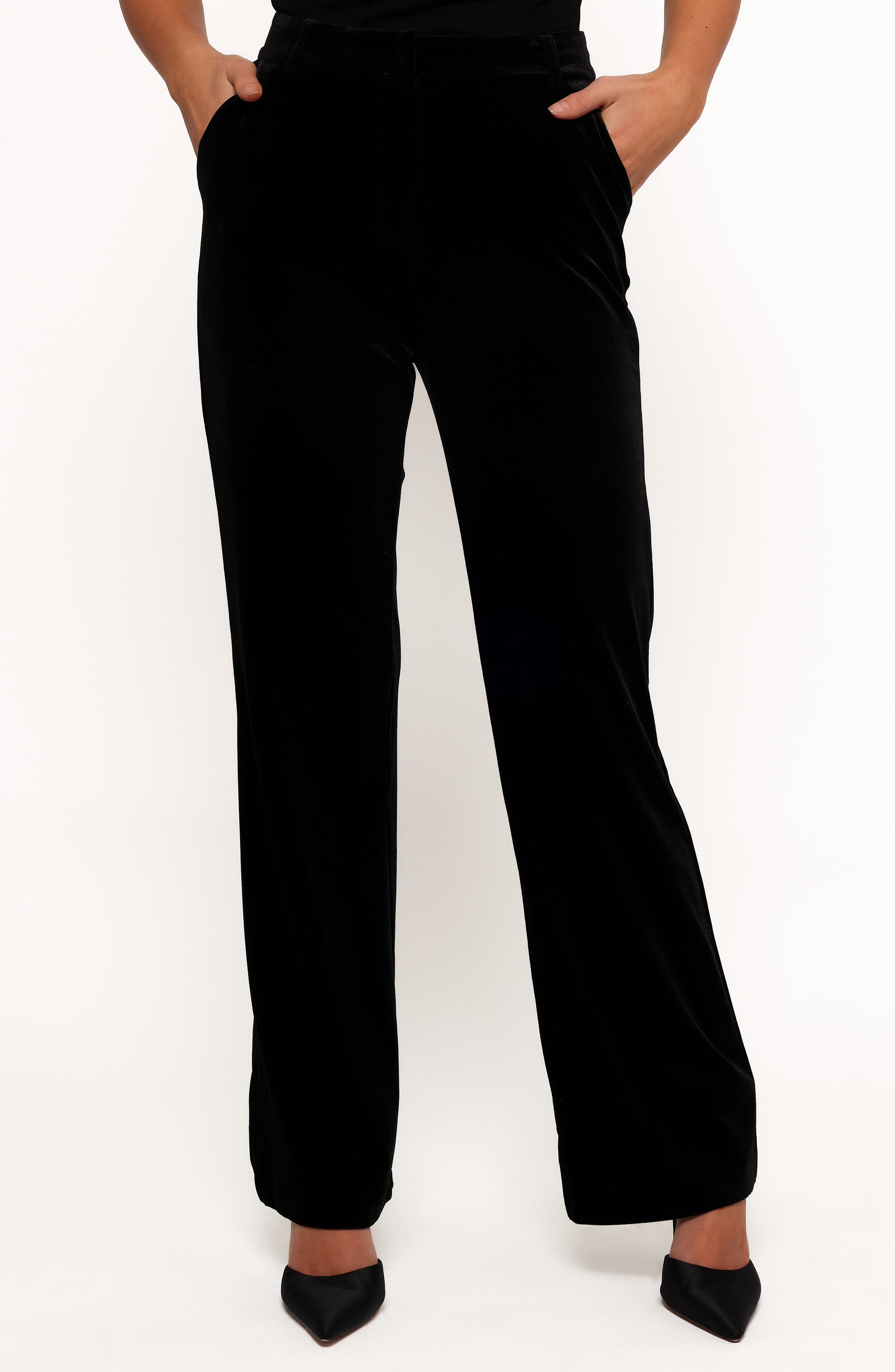 Petal & Pup Darla Velvet Wide Leg Pants