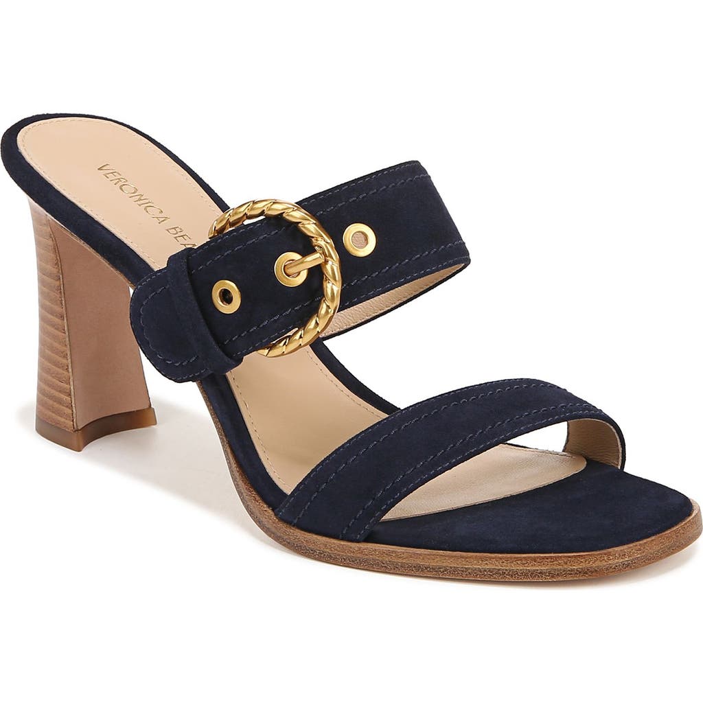 Veronica Beard Margaux Slide Sandal In French Navy