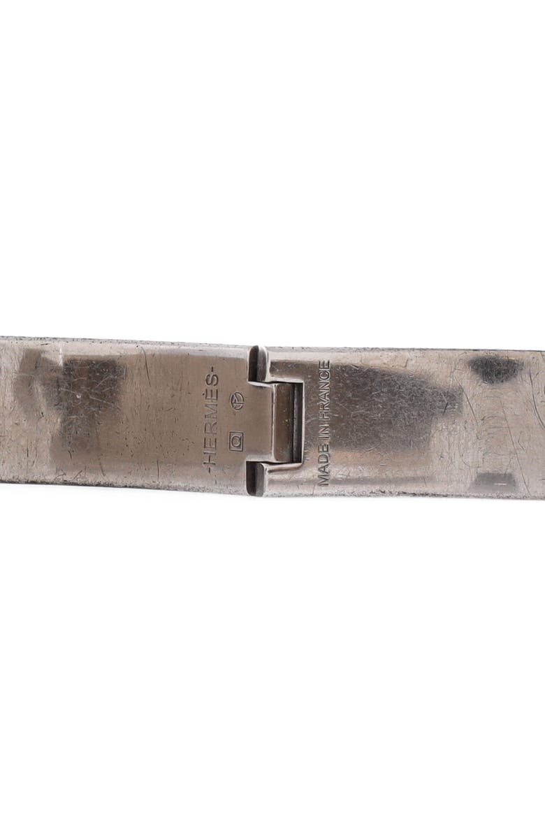 Pre-Owned Hermes Clic H Bracelet Enamel Narrow, Alternate, color, White