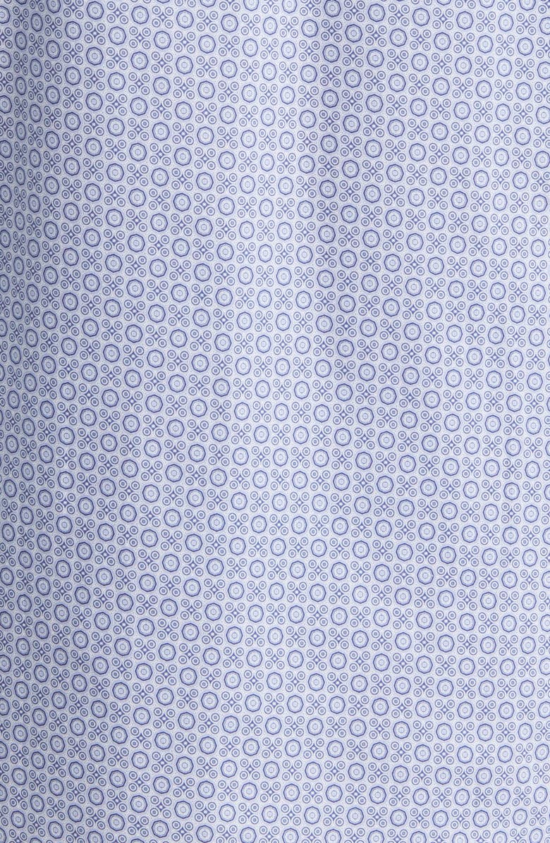 Brax Harold Geo Print Hi Flex Stretch Cotton Button-Up Shirt, Alternate, color, Cobalt