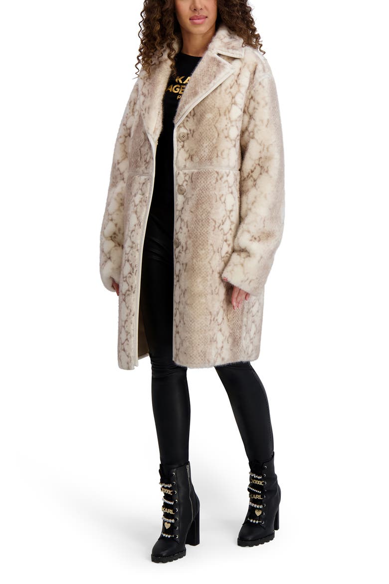 Faux Fur Jacket, Alternate, color, CREAM